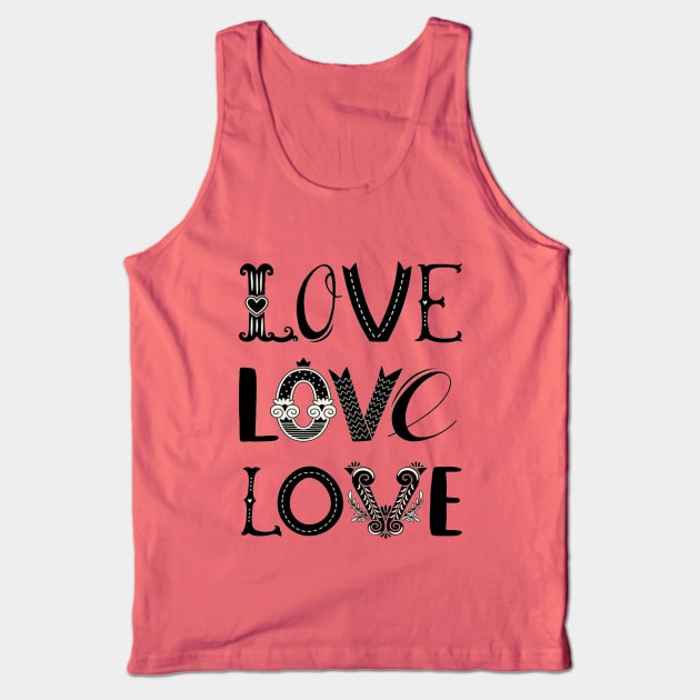 Love. Freehand drawing Tank Top by amramna